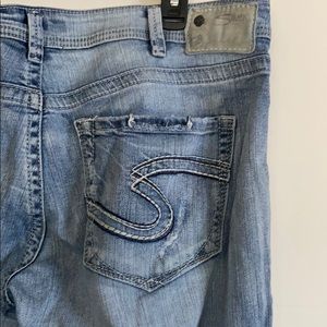 Silver "Sam Boyfriend" Light wash Distressed